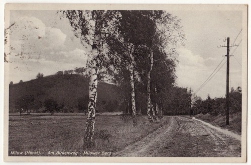 Milow birkenweg alte ak - milow,, am
